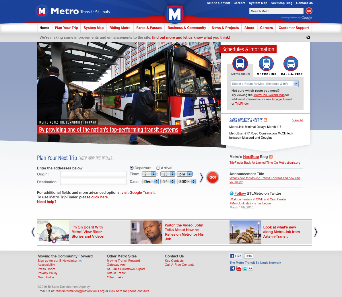 Home Page for Metro St. Louis by TOKY