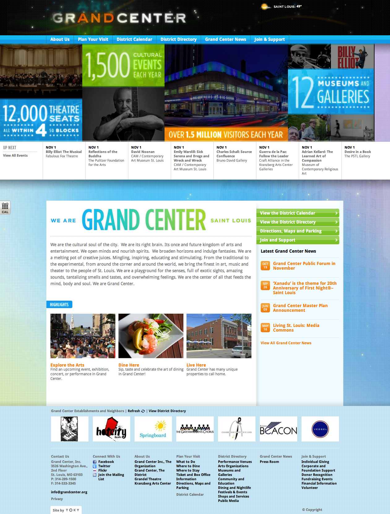 Grand Center | The Intersection of Art and Life Web Site