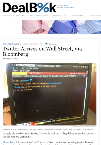 NYT: Bloomberg Twitter