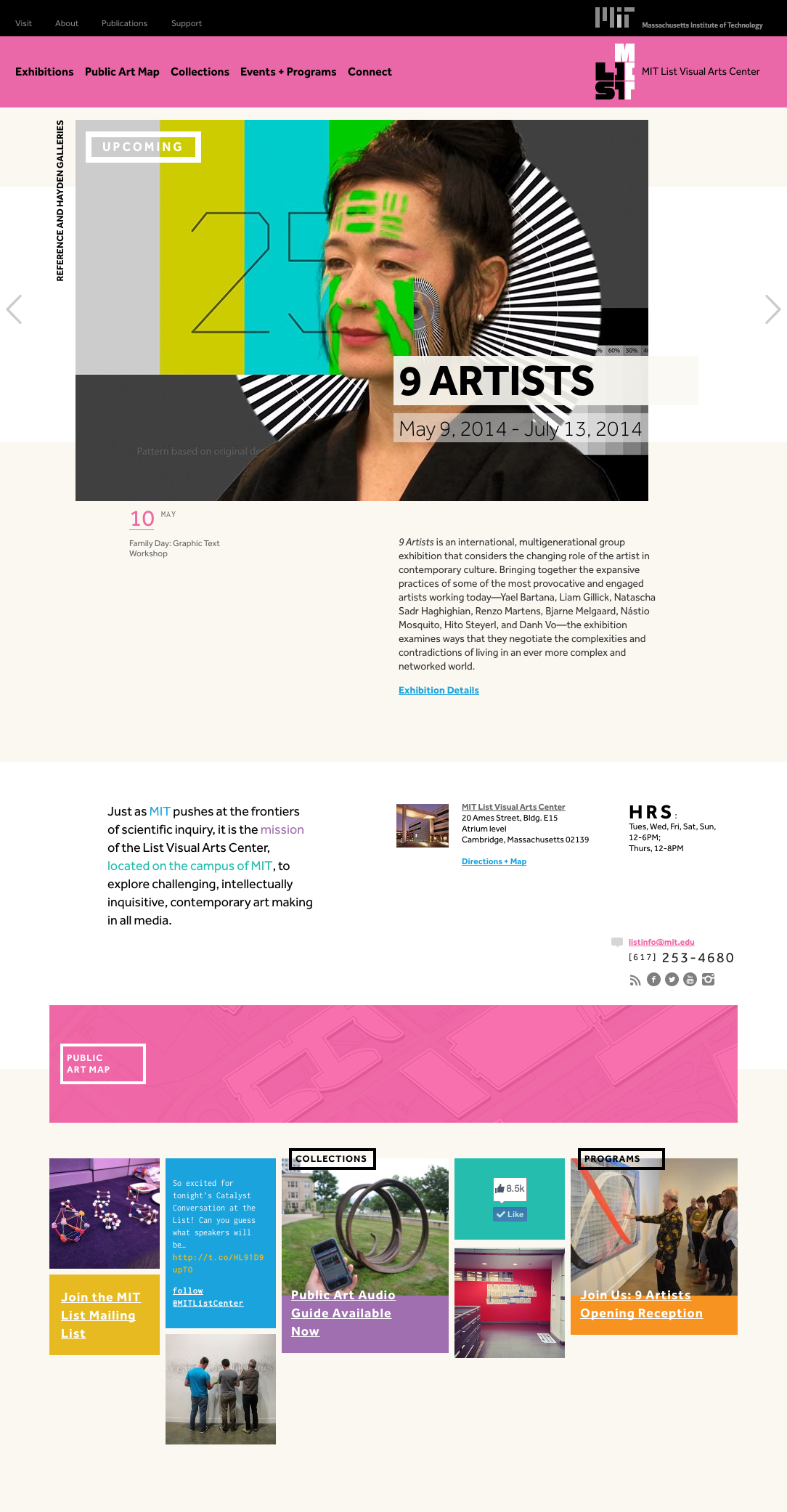 MIT List Visual Arts Center Home Page by TOKY