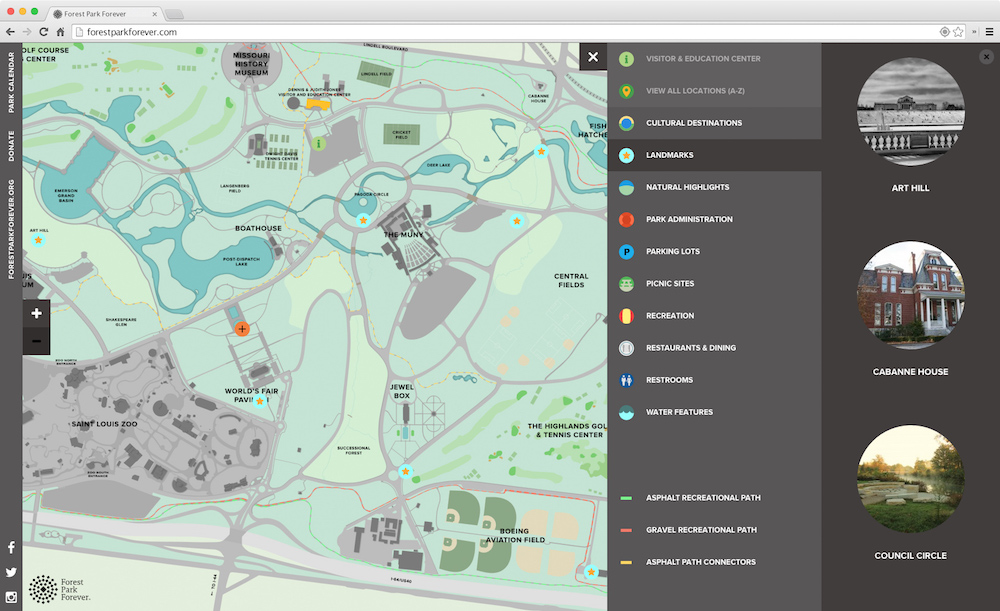 Forest Park Map Responsive