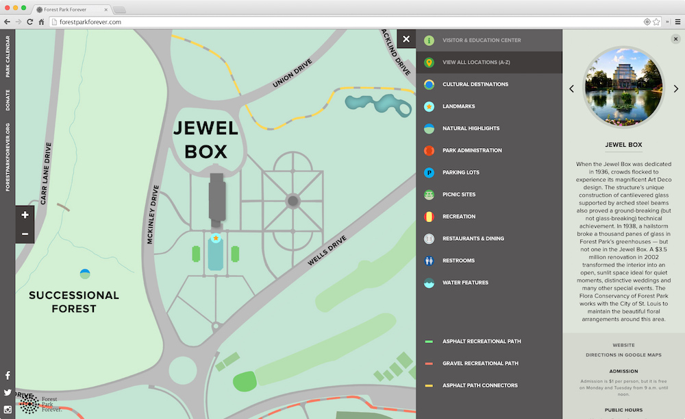 Forest Park Map Browser View