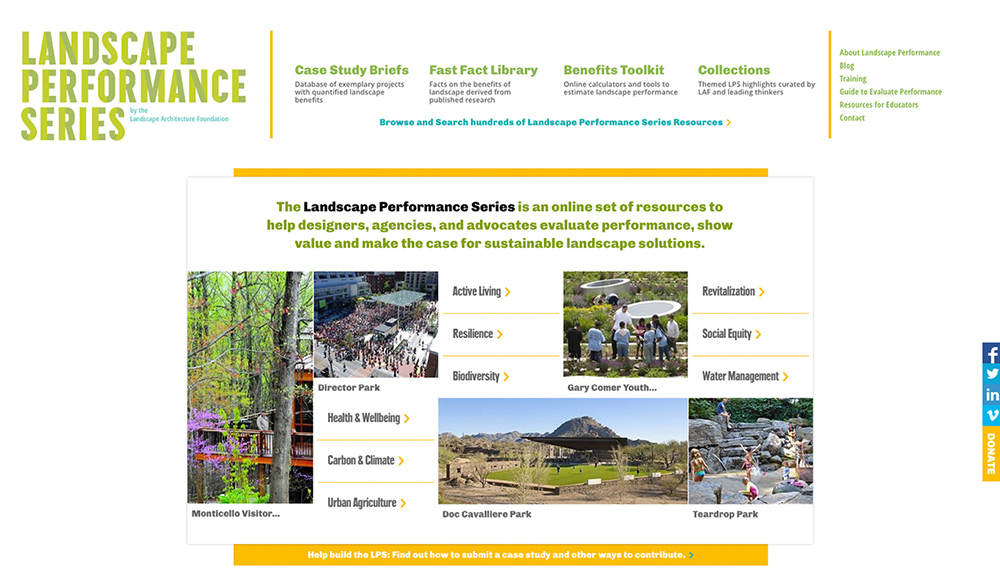 Landscape Performance Series Wins ASLA Award