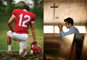 Chaminade student photos: football and prayer