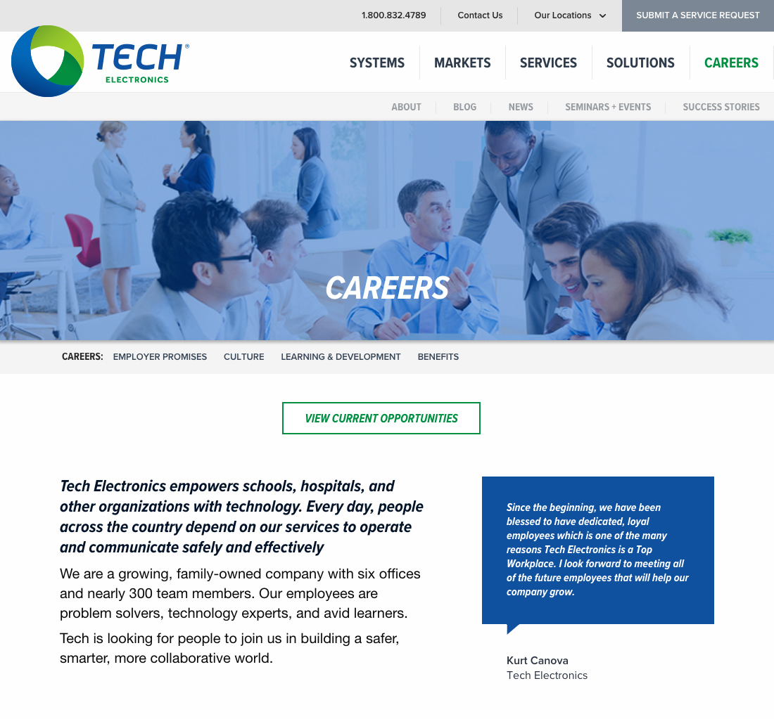 Tech Electronics Careers Page by TOK