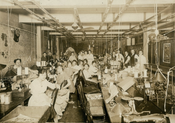 Seamstresses at Consolidated Garment Company