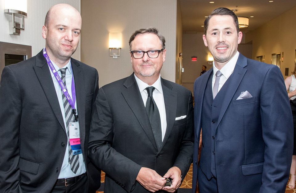 Photo of Jay David, Eric Thoelke, and Alec Gleason at the SMPS Society Gala, 2016