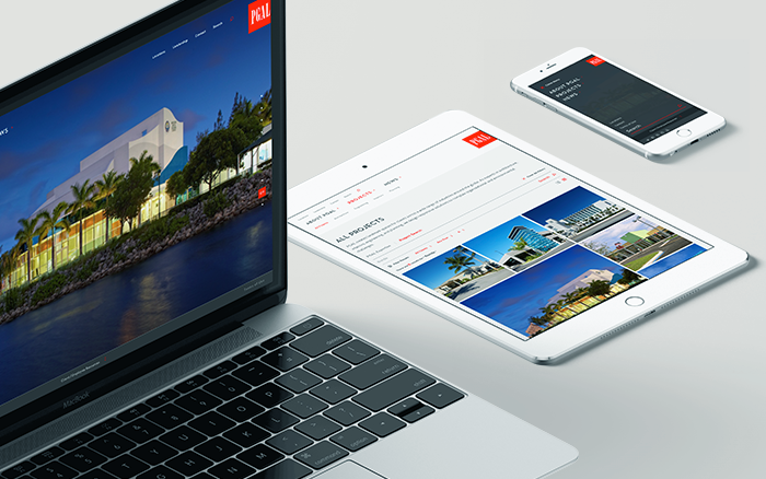 Mockups of PGAL Website Design