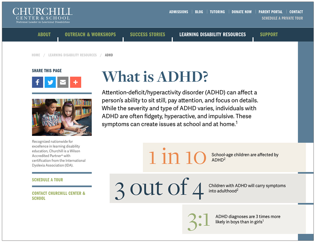 ADHD Guide from Churchill's Website