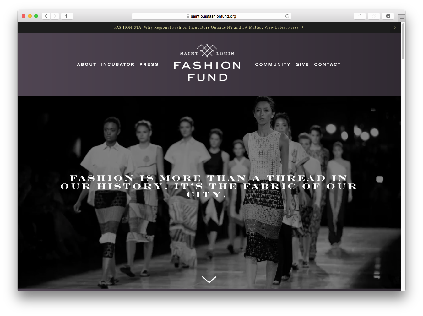 Saint Louis Fashion Fund Website