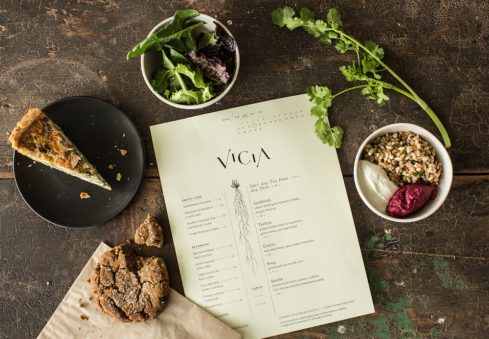 Lunch Menu and Food at Vicia