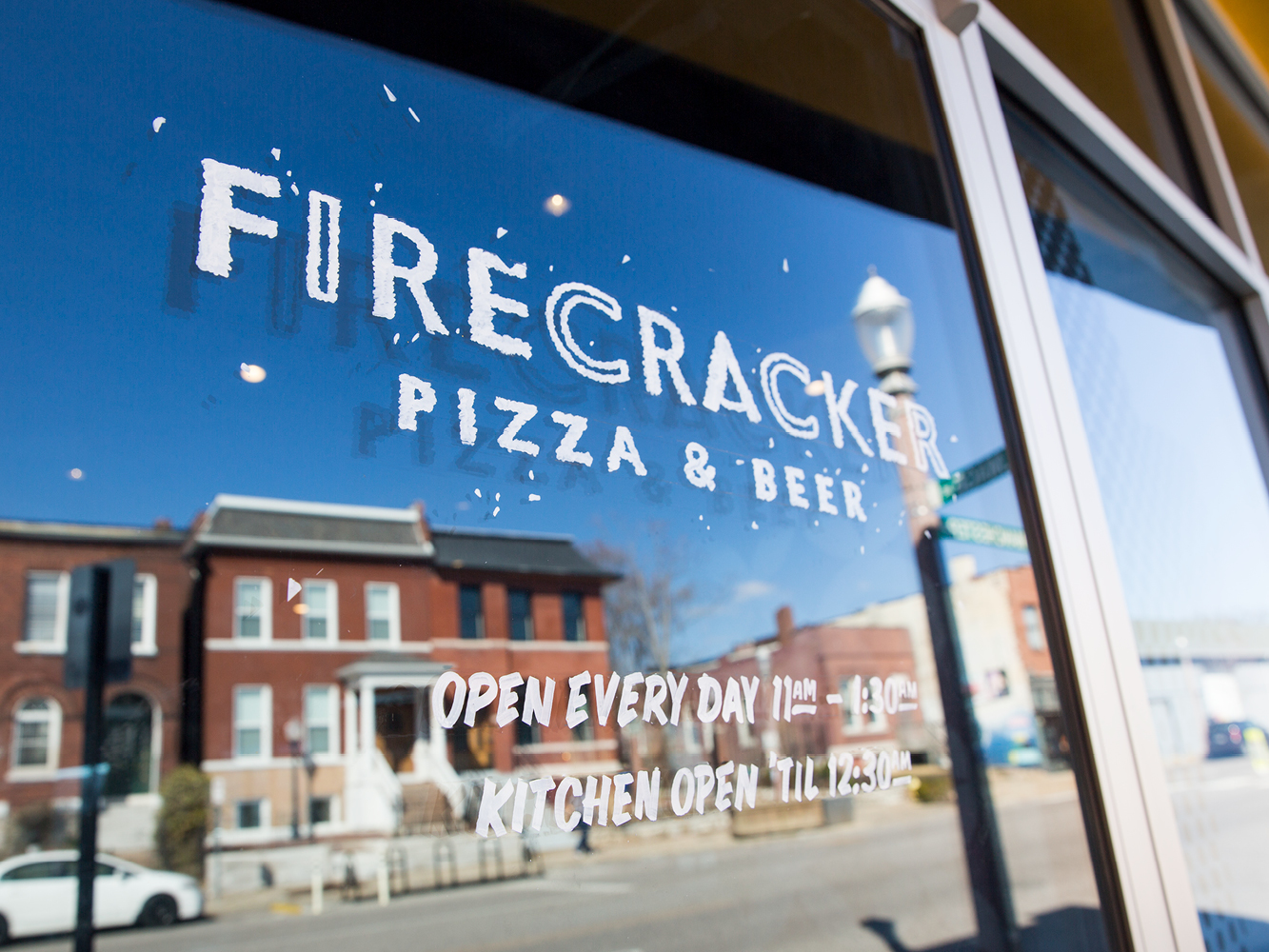 Photo of Firecracker Pizza Window Signage