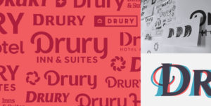 Drury Hotels logo sketches