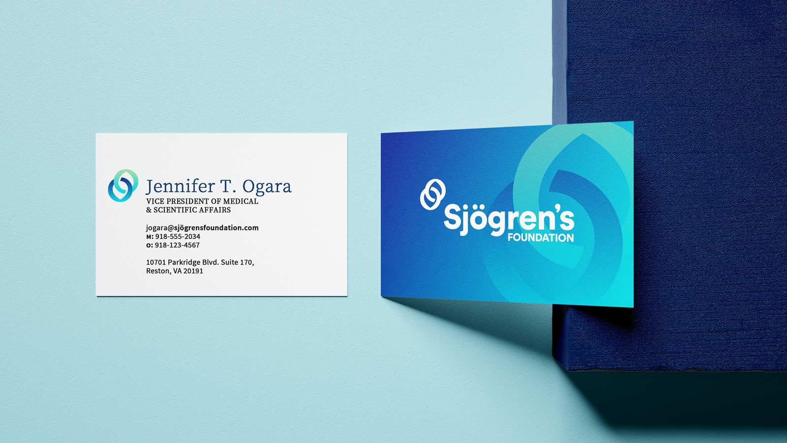 Sjögren's Foundation business card mockup
