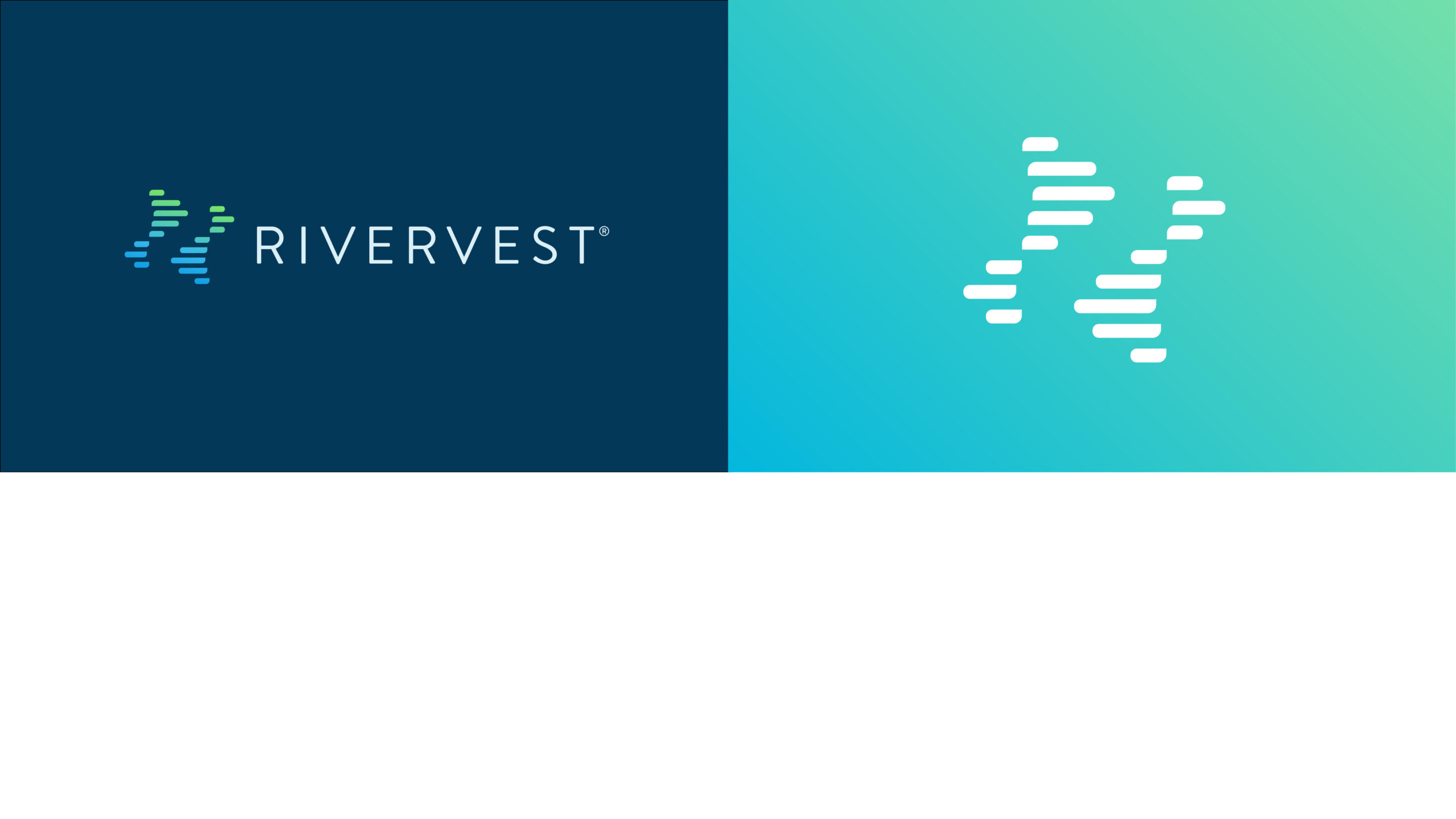 RiverVest brand identity and icon