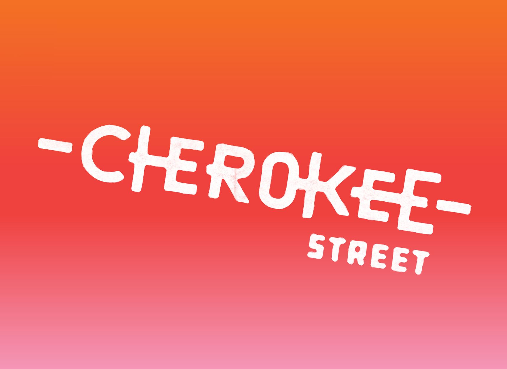 Cherokee Street Logo on Gradient