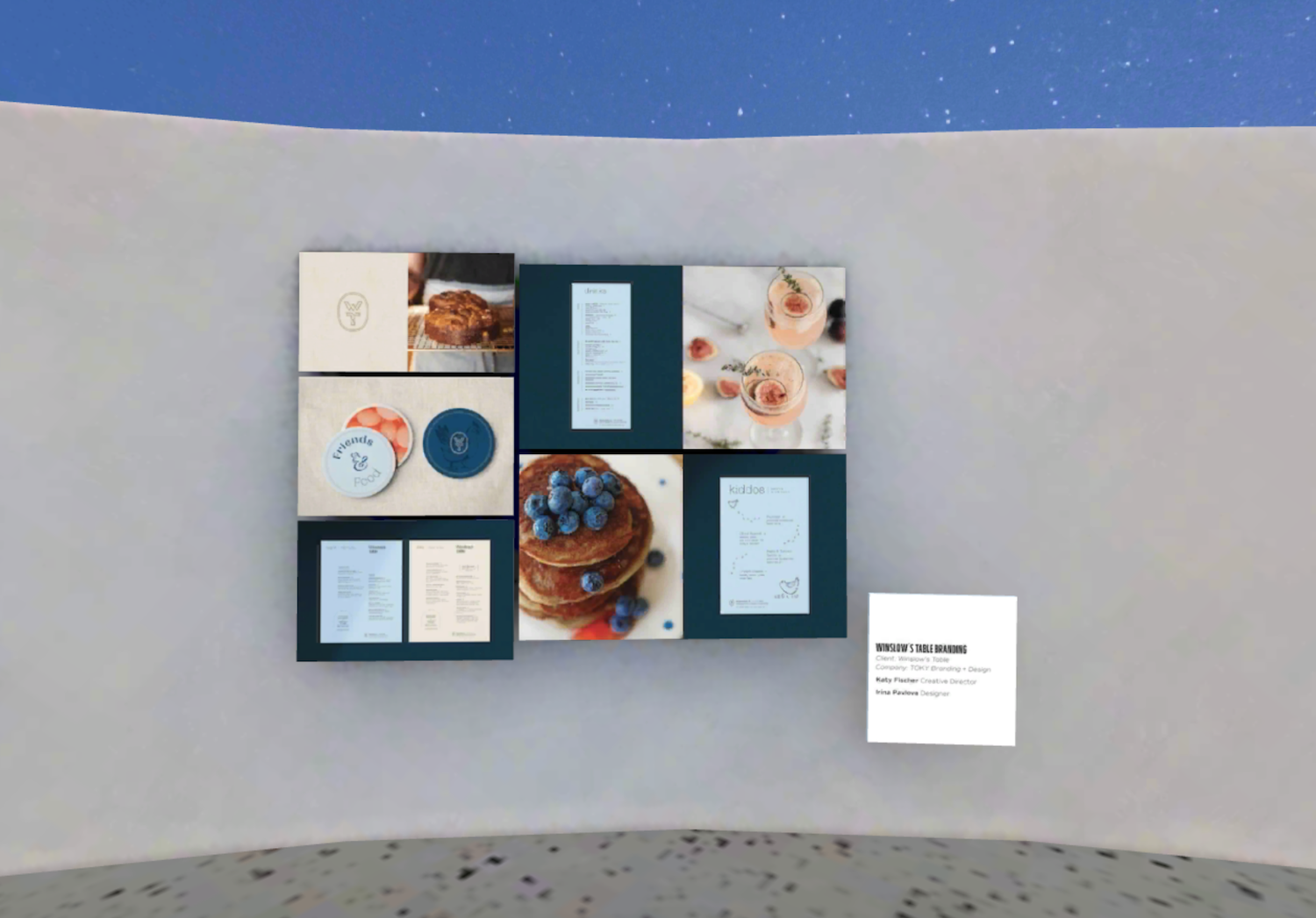Winslow's Table branding displayed in AIGA STL Design Show virtual gallery